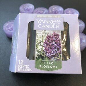 12 yankee candle tea lights lilac blossom scented
